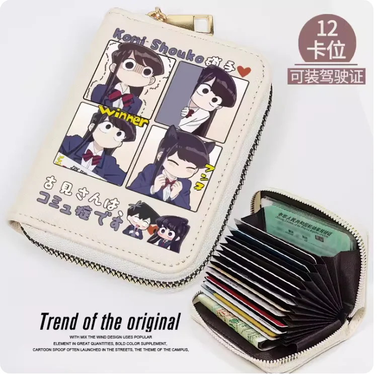 

Anime Komi-san wa, Komyushou desu Fashion Wallet PU Purse Card Coin Zipper Cash Holder Bag Cosplay Gift B271