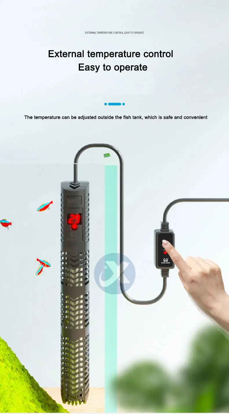 Aquarium Tauch Heizung Aquarium LCD Display Digital Einstellbare Wasser Heizstab Konstante Temperatur Control 500 W – Detail 9