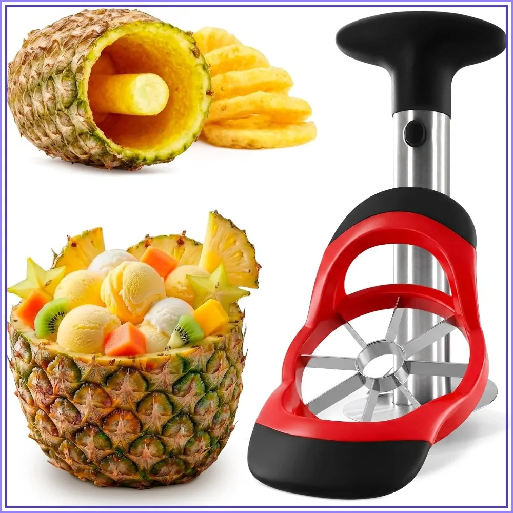 Stainless Steel Pineapple Corer and Slicer - Fruit Cutter with Thick Blade, Detachable Handle for Easy Cleaning — купить у AliExpress WW