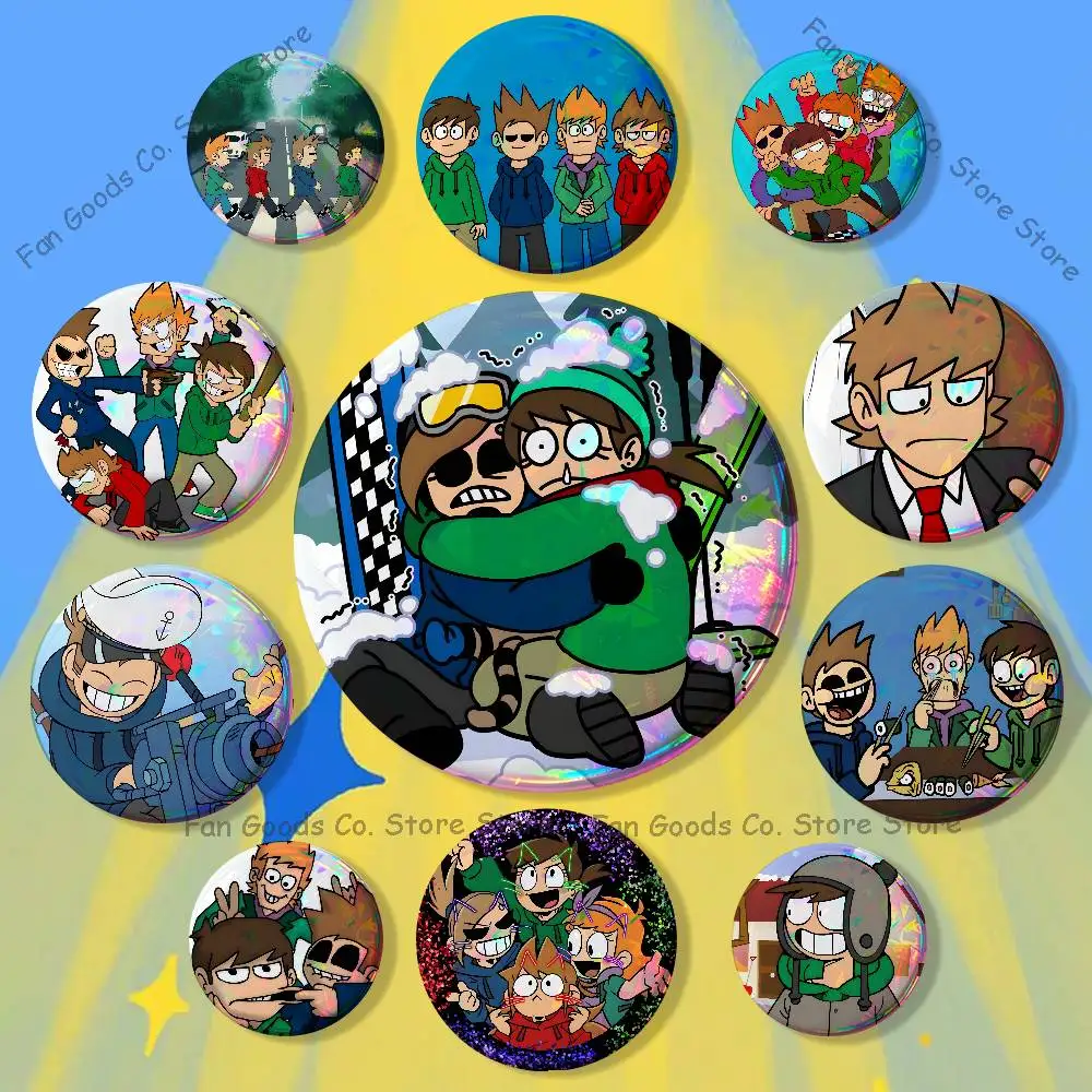 Eddsworld ピンバッジ 3種セット E-Eddsworld T-Tord Edd Brooches for Backpack Accessories 25mm,32mm