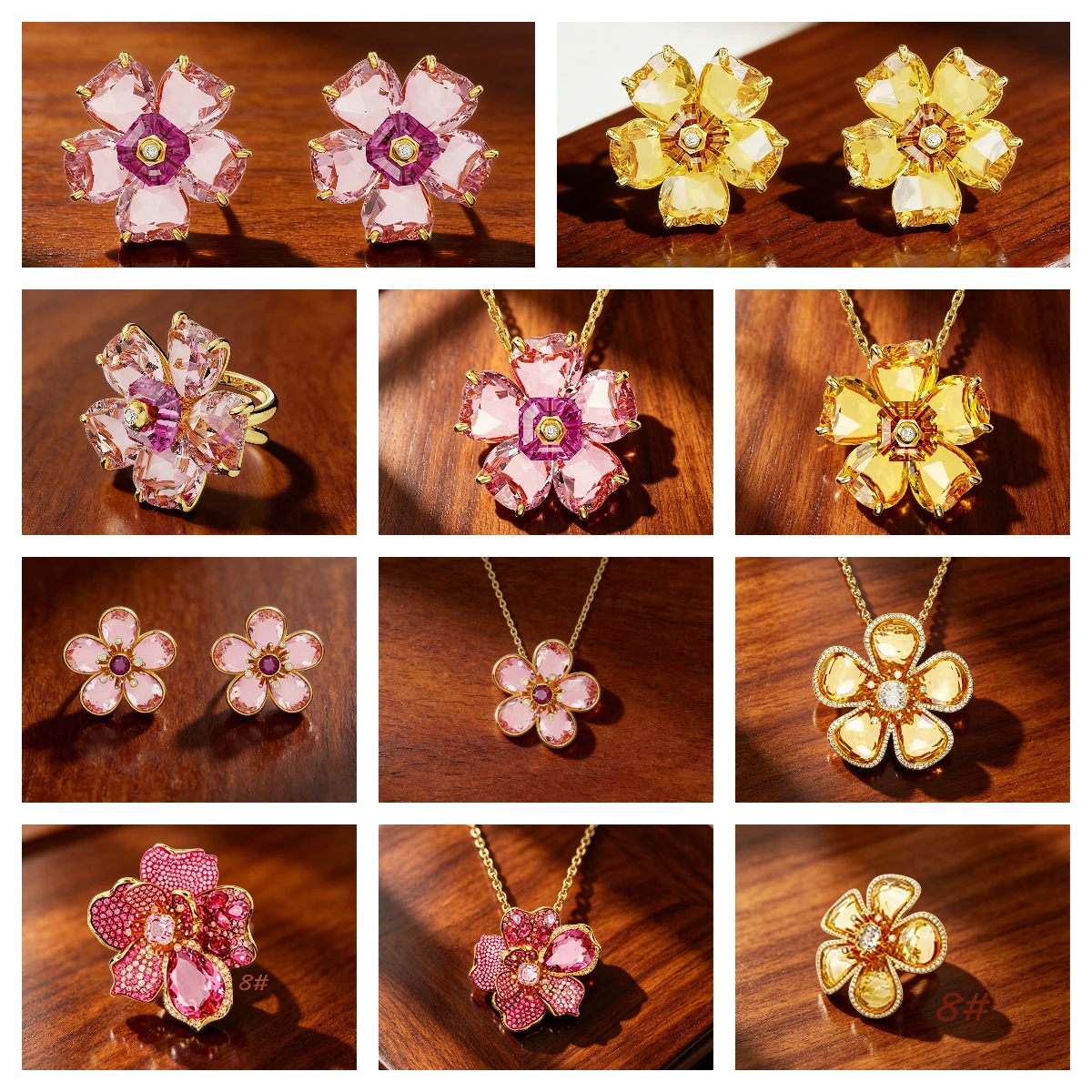 

Бестселлер: Набор украшений с розовыми цветами и кристаллами, изящное колье, серьги и кольцо, элегантный подарок для женщин на свадьбу или вечеринку.