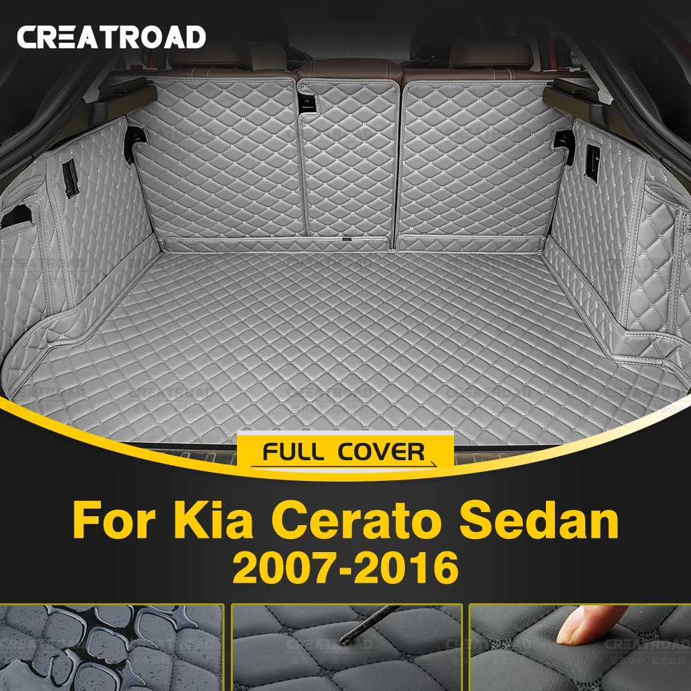 

CREATROAD для Kia Cerato Sedan 2007-2016 2015 2014 2013 2012, автоматический коврик для багажника с полным покрытием, автомобильный багажник, аксессуары для интерьера