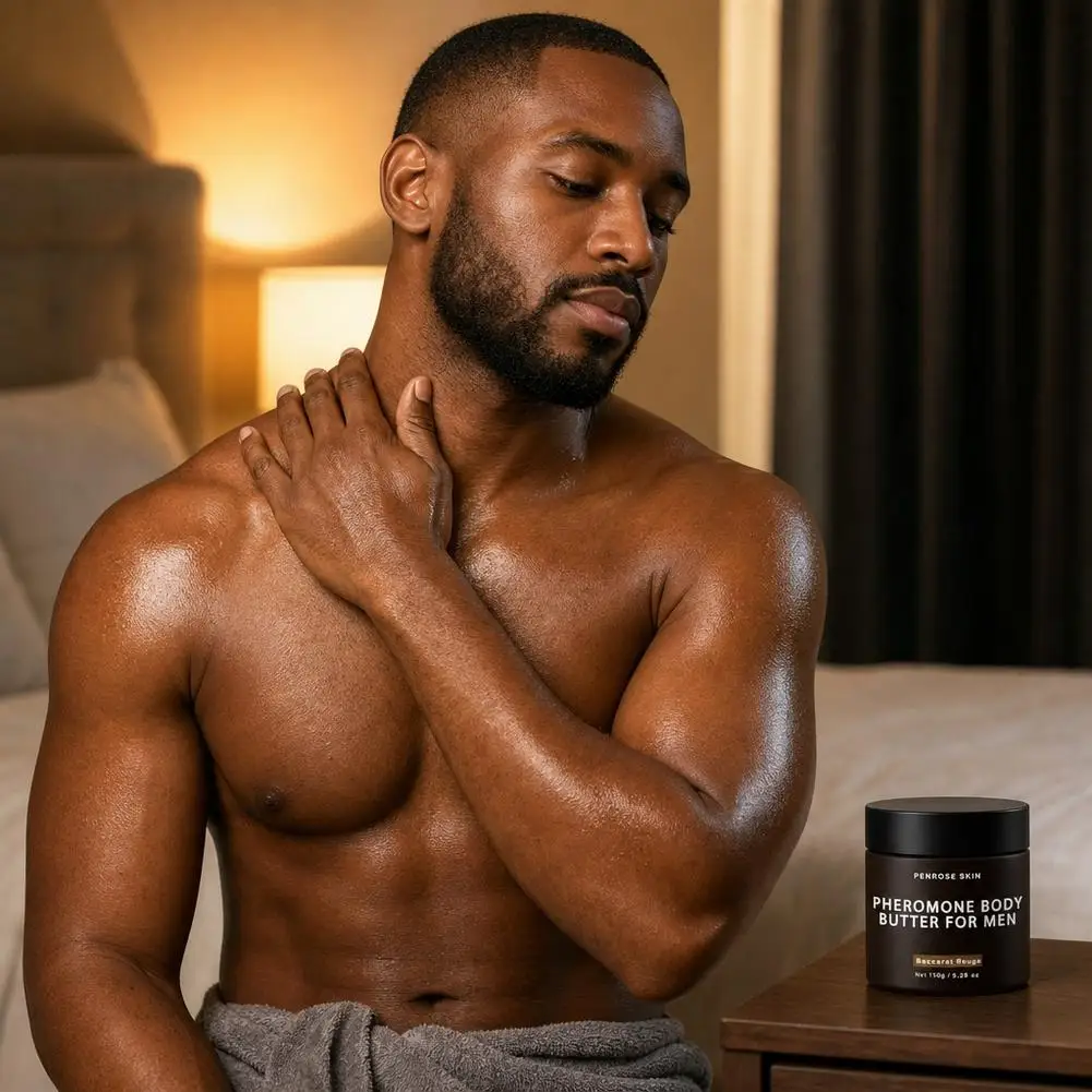 150g Men Pheromone Body Butter Skin Hydrating Nourishing Baccarat Rouge Scent Body Lotion Cream  Long Lasting Moisturizer