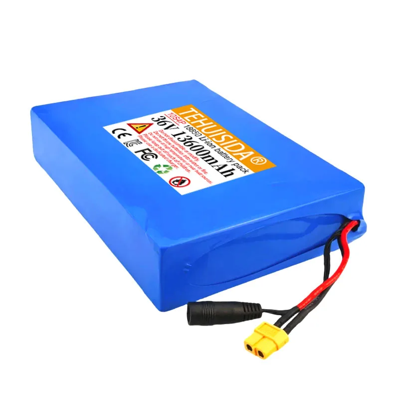 100% Brand New 36V 13600mAh 18650 Battery 10S4P Battery Pack Built-in BMS 36V 13.6Ah Electric Scooter Rechargeable Battery