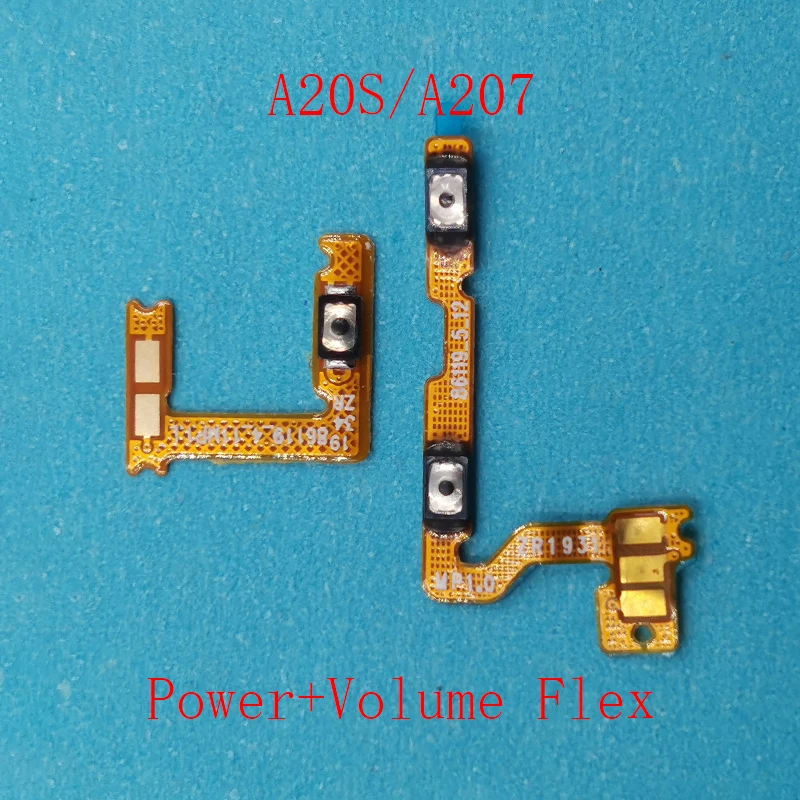 50pcs/Lot Power ON OFF Switch Volume Up Down Side Button Key Flex Cable For Samsung Galaxy A20S A207 A207F A10S A107 A107F Parts