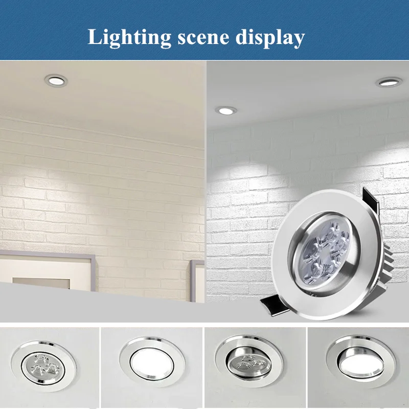 1pcs round Dimmable Led downlight light Ceiling Spot Light 3w 6w 10w 14w 18w ac110-230V ceiling recessed Lights Indoor Lighting