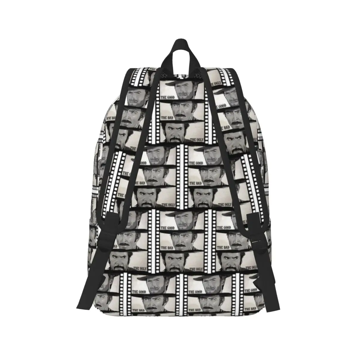 Main Characters Of Good Bad Ugly Film Backpack Daypack Large Capacity Children BookBag School Bag Shoulder Bags for Men Women