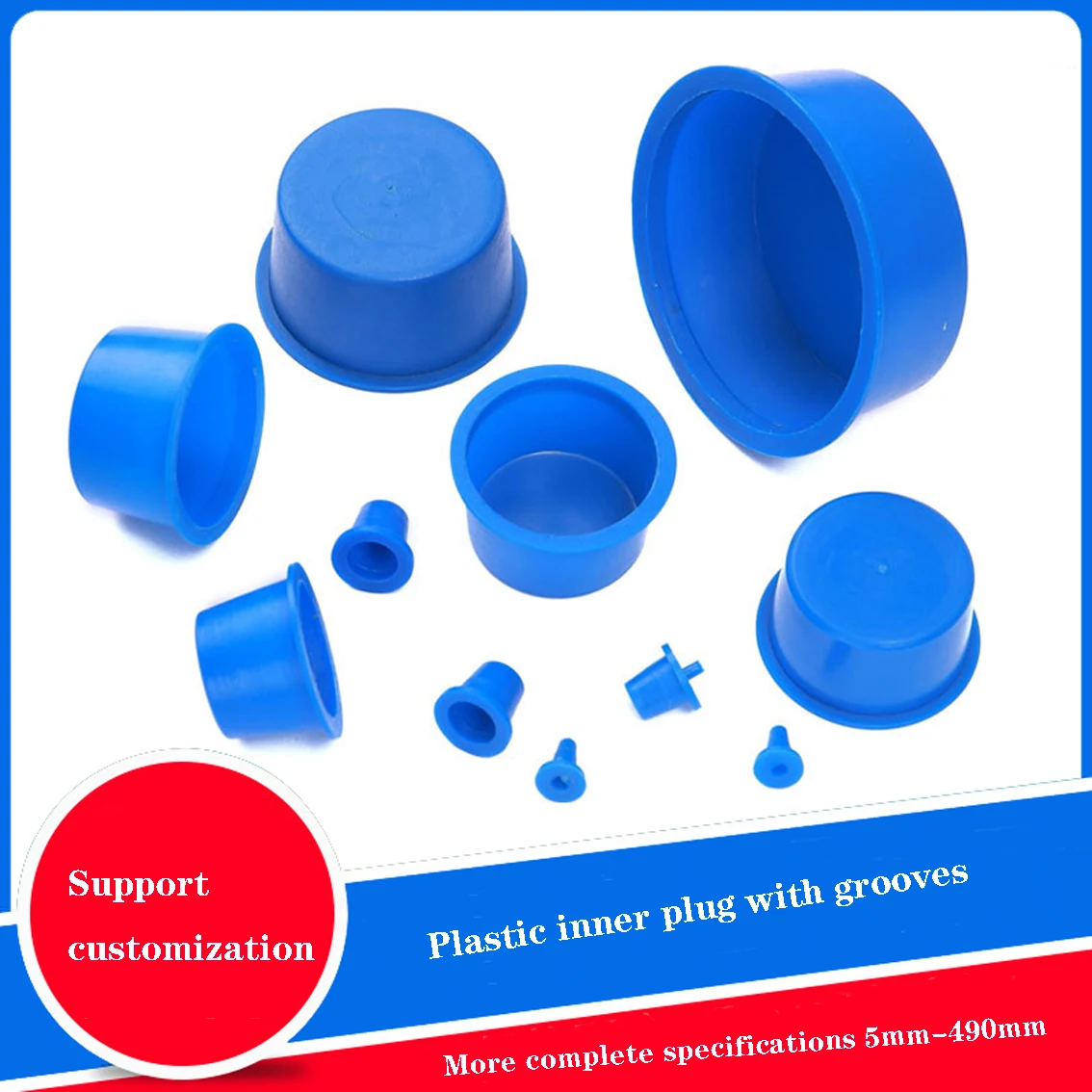 Blue Plastic Conical Plug With Internal Thread Round Pipe Joint For Hydraulic Pipe Joints Transition Joints Oil Cylinders Valves