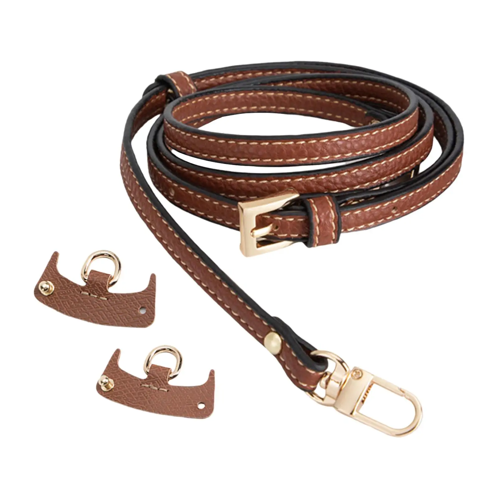 PU Leather Replacement Handbag Strap Adjustable Shoulder Belt with Metal Snap Hooks for Cross Body Purse Tote Clutch Bag