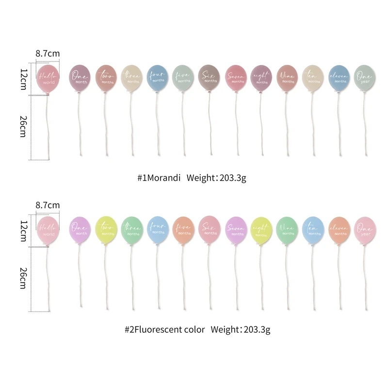 Newborn Balloon Acrylic Photography Props Baby Gift Birth 13 Color Birthday Milestone Gifts Newborns Accessories Photography