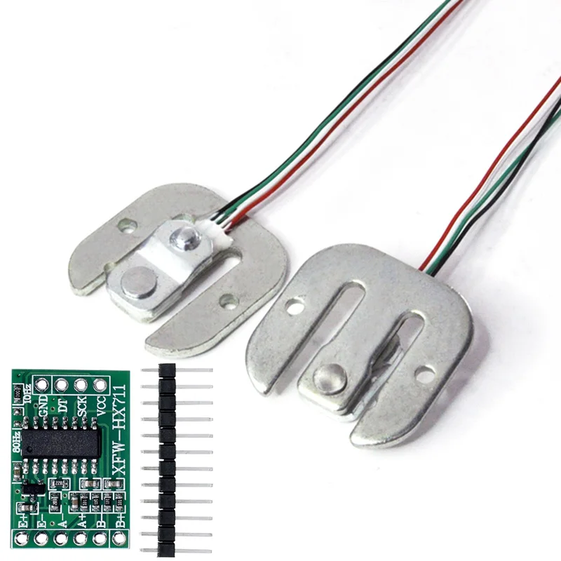 HX711 AD Module and Micro Weighing Sensor Kits, Ultra-Thin Patch Load Cell 50kg Body Scale Electronic Weighing Scale Accessories