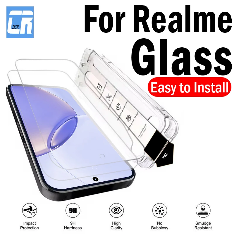 

1-3 шт. Защитное стекло для Realme 16 Pro Note70T 60X 60 50 с легкой установкой, без пыли, с комплектом для автоматического выравнивания