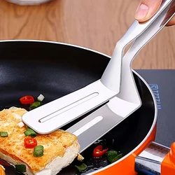 Stainless Steel Steak Clamps Kitchen Barbecue Food Flipping Spatula Tongs Clip Burgers BBQ Pizza Pies Fish Kitchen Bread Tongs