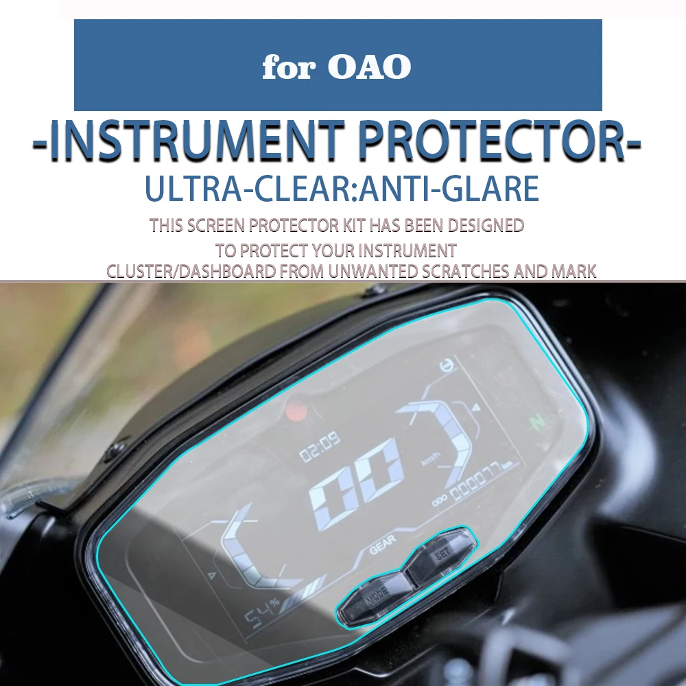 

For QJMOTOR OAO Motorcycle Scratch Cluster Screen Dashboard Protection Instrument Film accessories