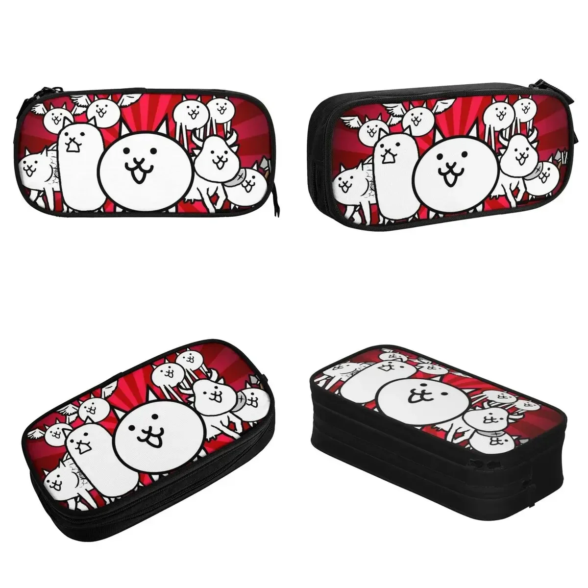 Cartoon Game Pencil Cases The Battle Cats Pen Bags Girls Boys Large Storage Office Cosmetic Pencilcases