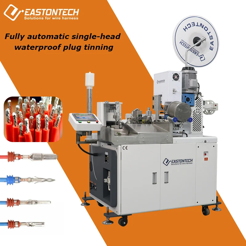 

Fully Automatic Single Head Wire Crimper: Waterproof Grommet Insertion & Solder Dipping Machine For Cable Manufacturing