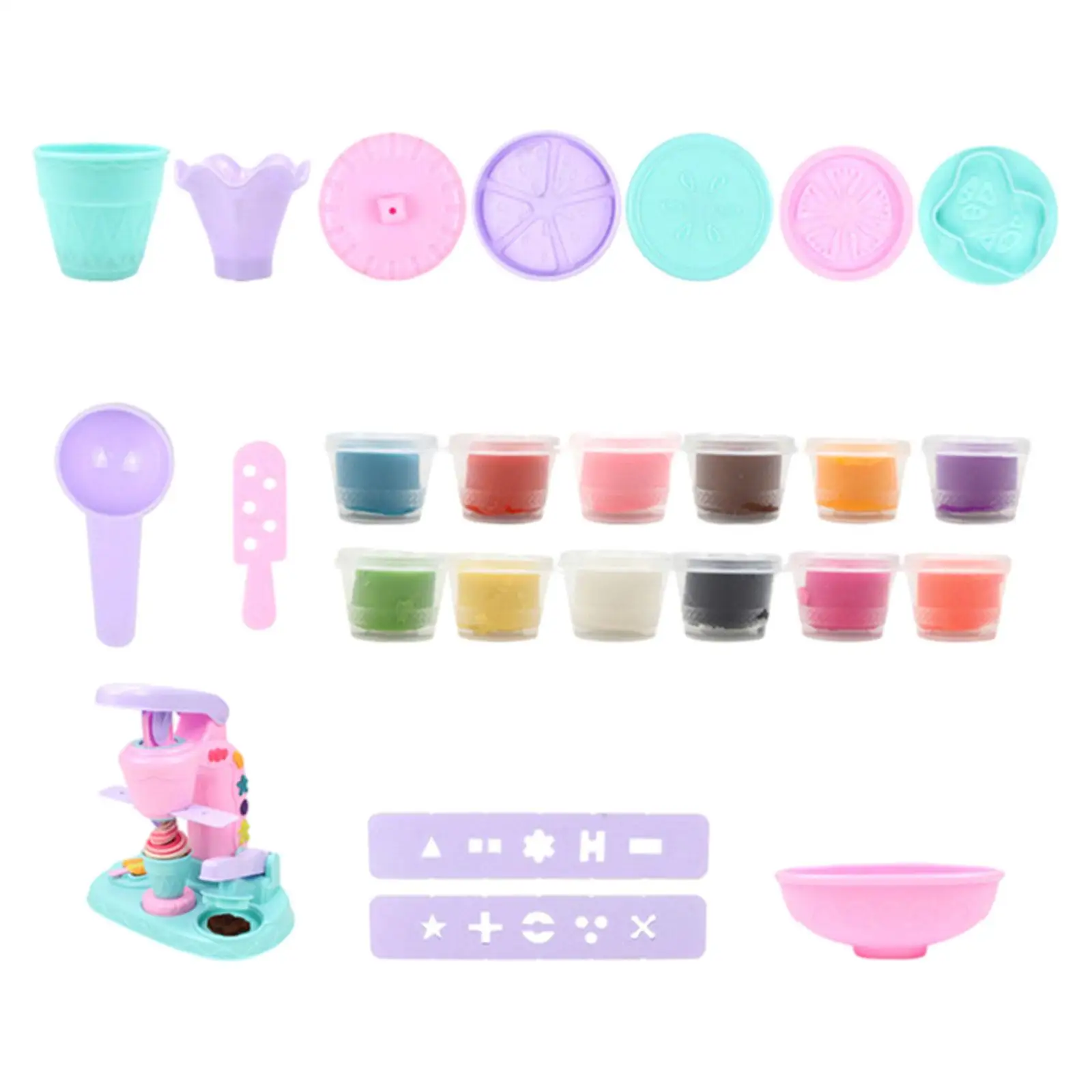 Pretend Ice Cream Machine Toy Full Set Dessert Playset for Gifts Boys Girls Ages 3 4 5 6 7 Year Old Toddlers Party Favors