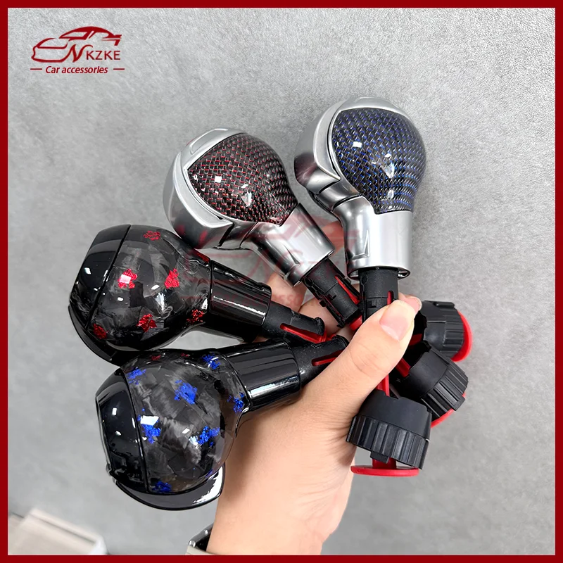 Suitable for Audi A3 S3 RS3 Q3 S6 RS6 A4 A5 A7 Passat 7 Golf 7GTI Golf CC automatic shift knob carbon fiber style shift lever ha