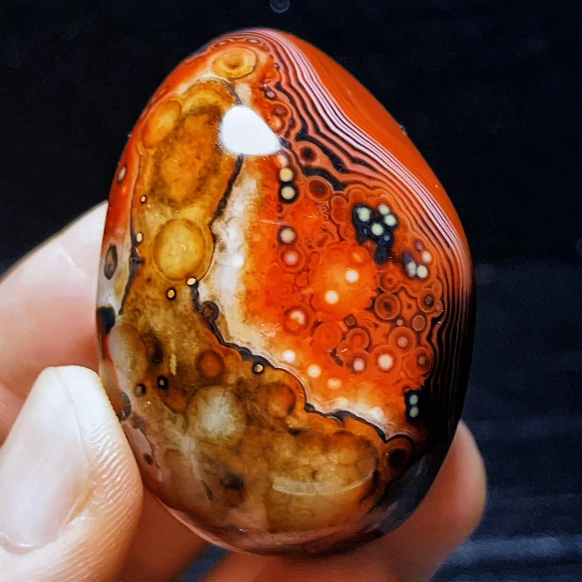 Natural Banded Agate Desert Treasure, Polished Tumbled, Artisan Stone, Wire Wrapping, Crystal Collection, Table Display