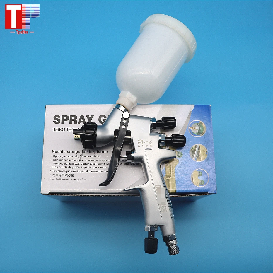 

1.3mm Spray Gun Paint Spray Gun Mini Spray Gun Gravity Feed Paint 250cc Tank Mini Paint Sprayer Airbrush
