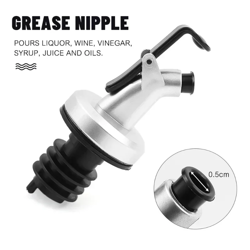 Oil Sprayer Oil Bottle Stopper Lock Plug Seal Leak-proof Food Grade Rubber Nozzle Liquor Dispenser Wine Pourer For Kitchen Bar