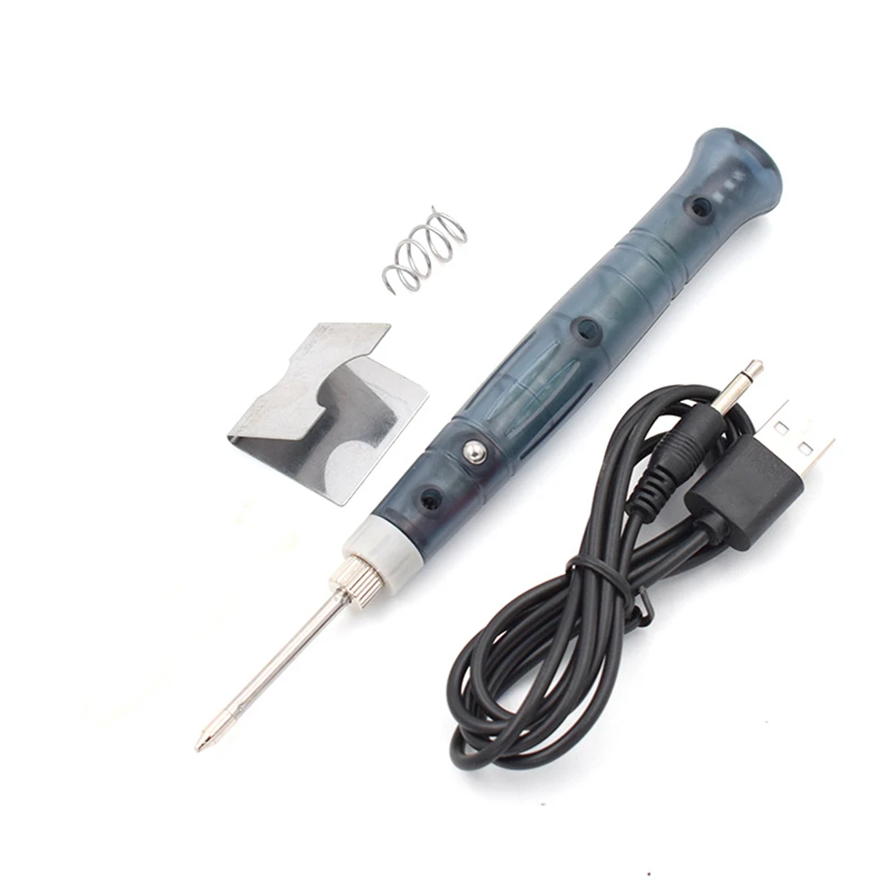 Portable Mini Soldering Iron Electric USB Soldering Iron 450°C Temperature 25s Auto Sleep Soldering Kit with Tin Wire