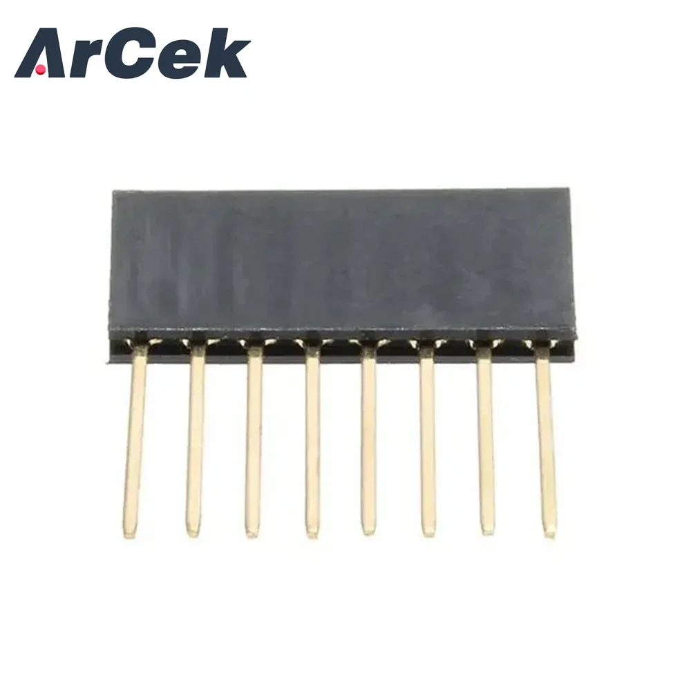 10pcs Single Row 8 Pin 8PIN 2.54 mm 2.54mm Pitch Stackable Shield Female Header for Arduino Diy Kit Electronic PCB Board Module