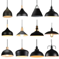 Nordic Modern Hanging Lamps Vintage Iron Black E27 Pendant Lights for Living Room Over Table Dining Room Bedside Suspension Ligh