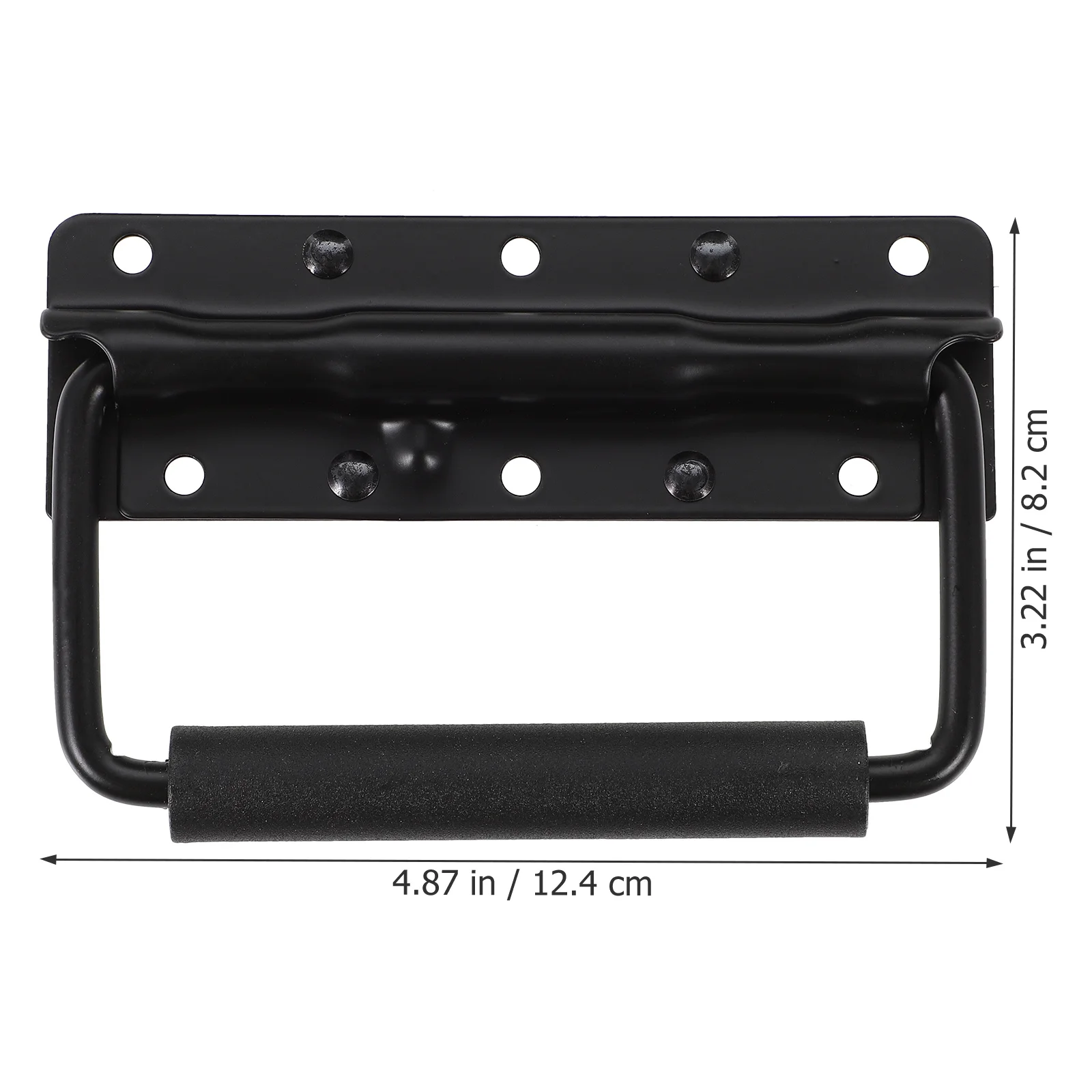 مقبض زنبركي قابل للطي 2 قطعة لعلبة صندوق الأدوات من الفولاذ المقاوم للصدأ مقبض حمل بديل مقبض سحب أمتعة معدني متين