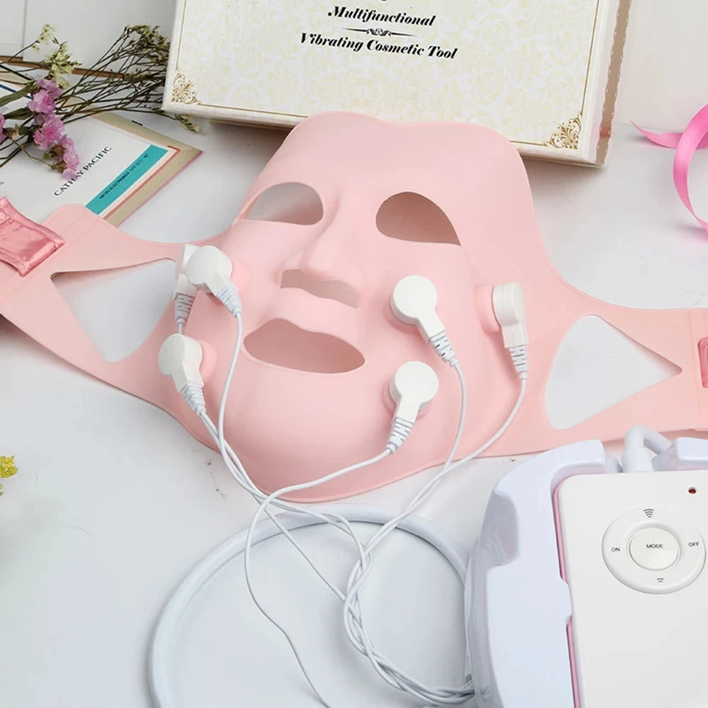 LED Mask Red Light Mask Skin Care Lift Devices Face Luminotherapy Massager LED Light Vibrating Wrinkle Remover Beauty Instrument
