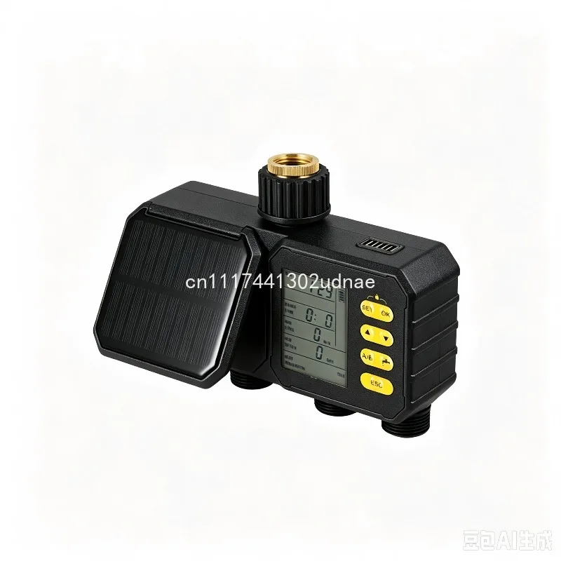 Home Solar Automatic Irrigation Watering Device with Micro Sprinkler, Smart Drip Irrigation Controller Timed Plant Watering Tool