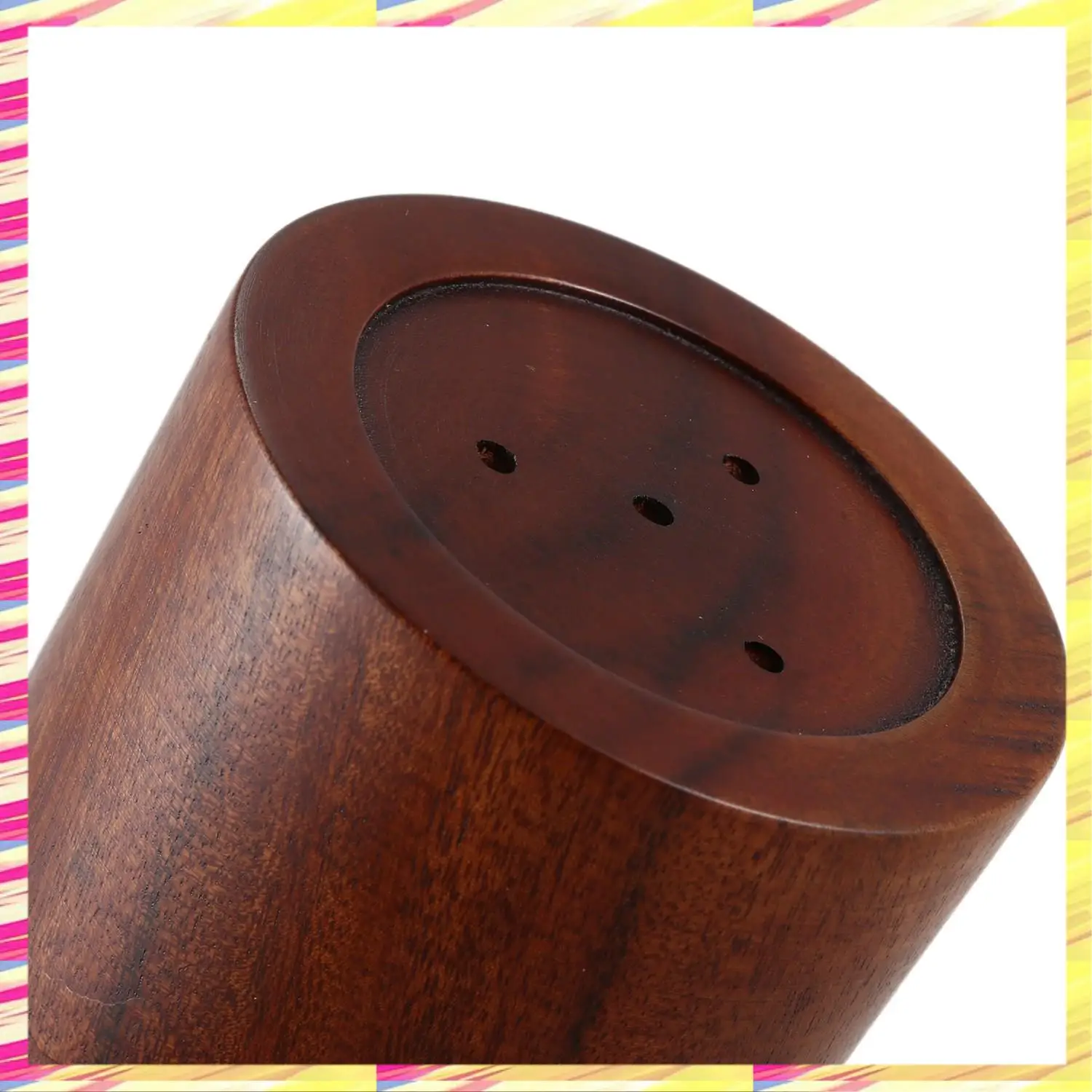 ABJJ Porta utensilios, porta utensilios de cocina de madera para cucharas, espátulas, mesa de comedor de encimera, escritorio, 3,4 x 3,4 x 5 pulgadas