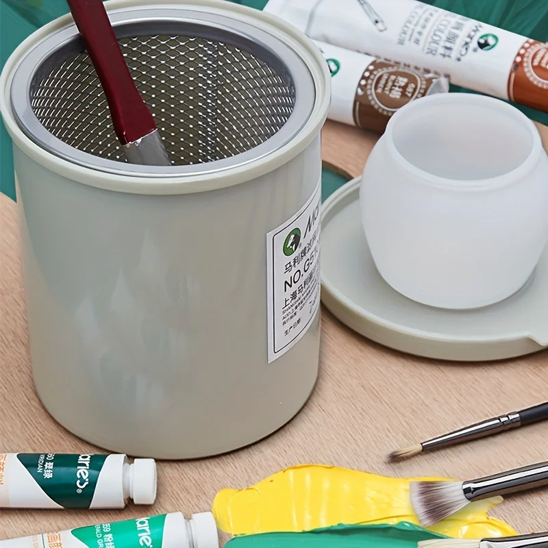 Paint Brush Cleaner,Portable Leak-Proof Brush Cleaner with Lid and Filter,Oil Painting,Watercolor,Acrylic Painting for Adults