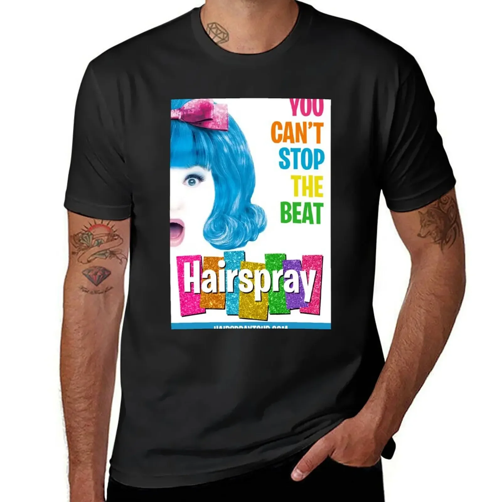 Hairspray Tour Poster T-Shirt boys animal print man clothes vintage t shirt men