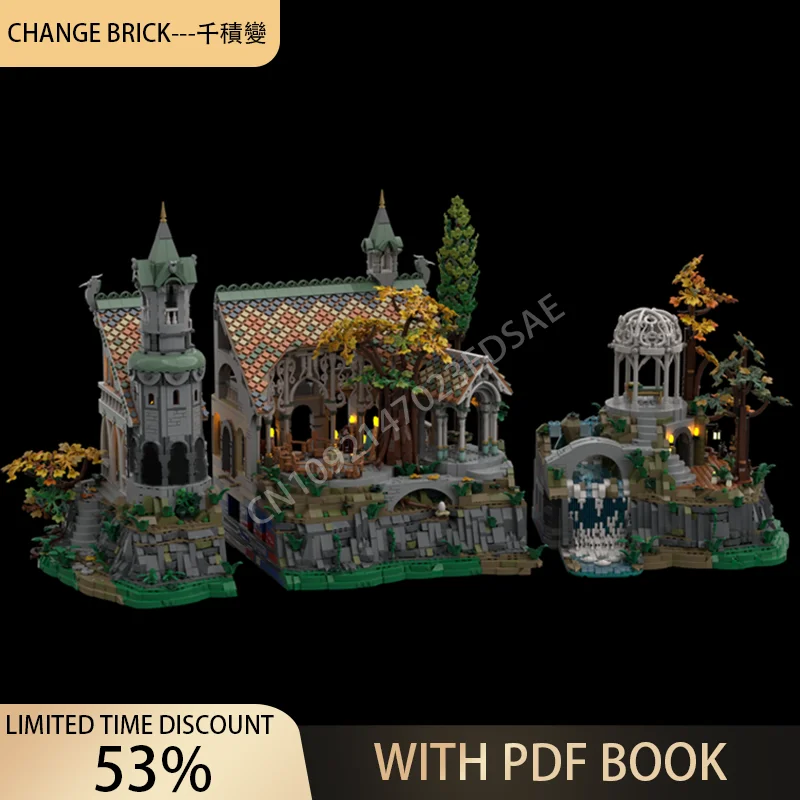 MOC 3640PCS Rivendell BASE UPGRADE Medieval Castle Education Creative Children Brick Toy Birthday Building Christmas Gift Blocks