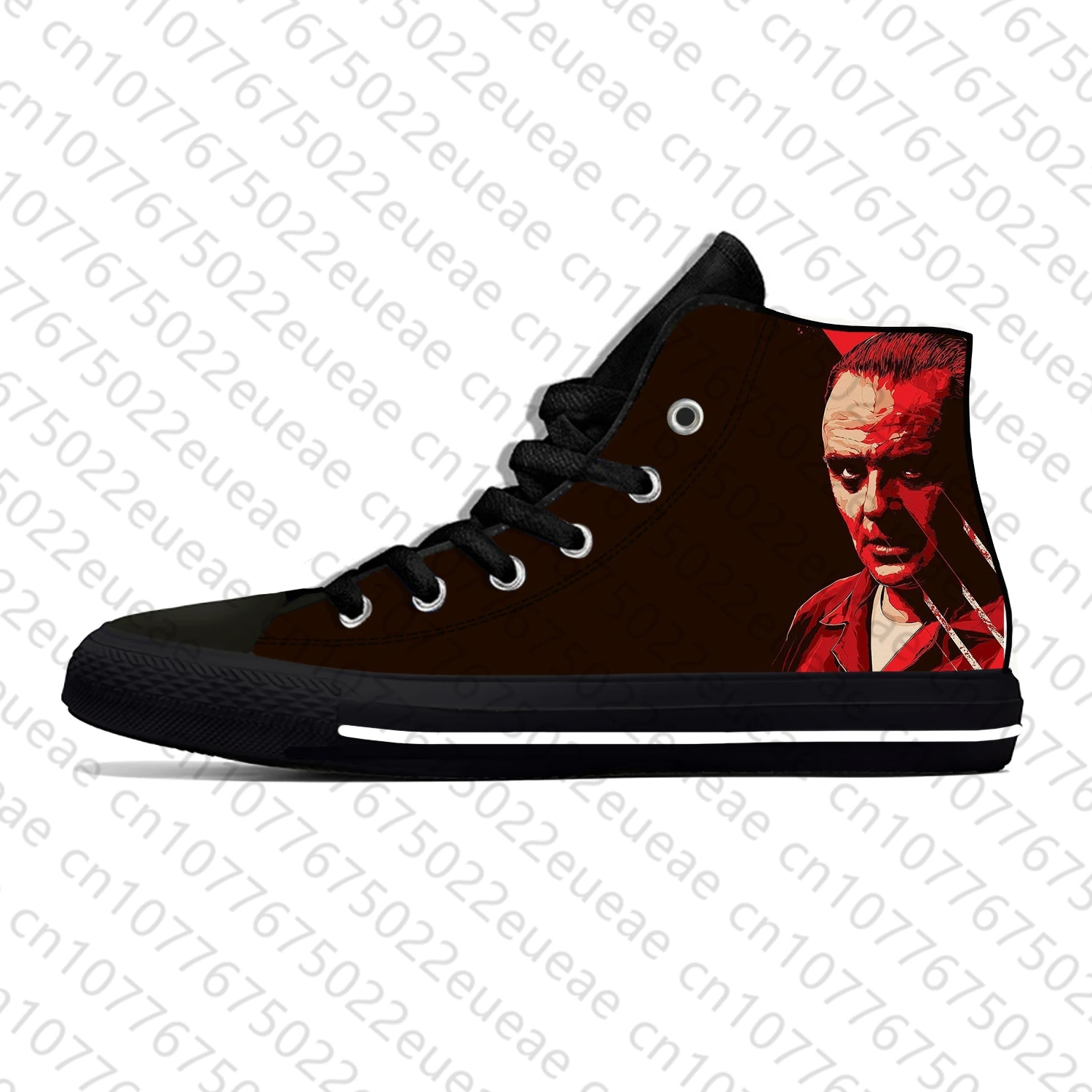 Hot Cool Lightweight The Silence of The Lambs Hannibal Lecter Horror Casual Cloth Shoes High Top Men Women Classic Board Shoes