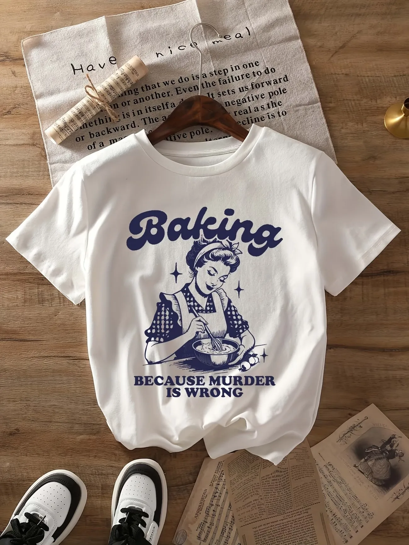 Funny Comic Retro Printed Women's T-shirt Soft Crew Neck Short Sleeve Top Vintage Shirt Design Summer Casual Women's Clothing