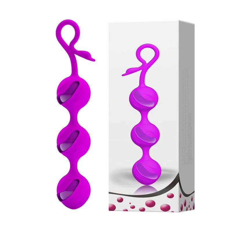 Silicone 3-Balls Waterproof Vagina Exercise Kegel Balls Vaginal Tightening Exercise Machine Trainer Adults Sex Toys For Women