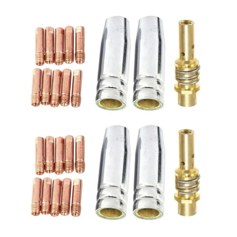 JFBL Hot 26Pcs 15AK Welding Torch Consumables 0.8Mm MIG Torch Gas Nozzle Tip Holder Of 15AK MIG  Welding Torch