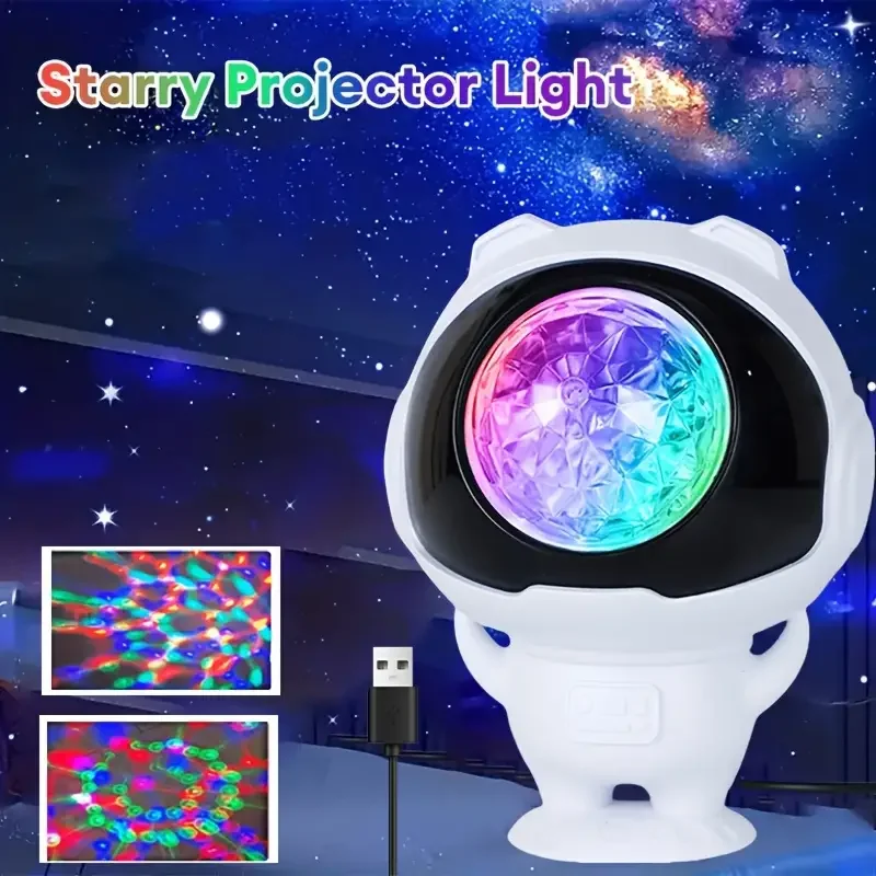 Proyektor galaksi, lampu malam LED berputar langit berbintang Planetarium kamar anak-anak kamar tidur bintang lampu malam lampu bulan hadiah anak-anak