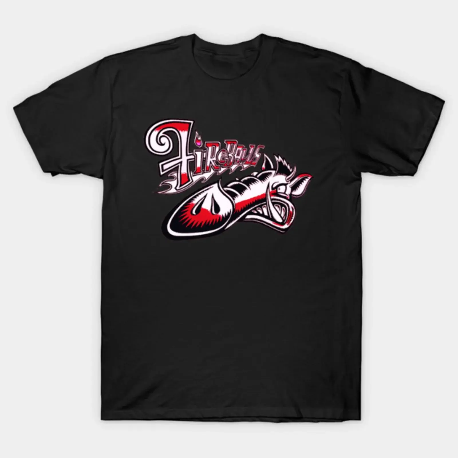 Fireballs T Shirt vintage Washed Slightly streetwear Stylish Breathable Soft Casual Comfortable Versatile designer clothes