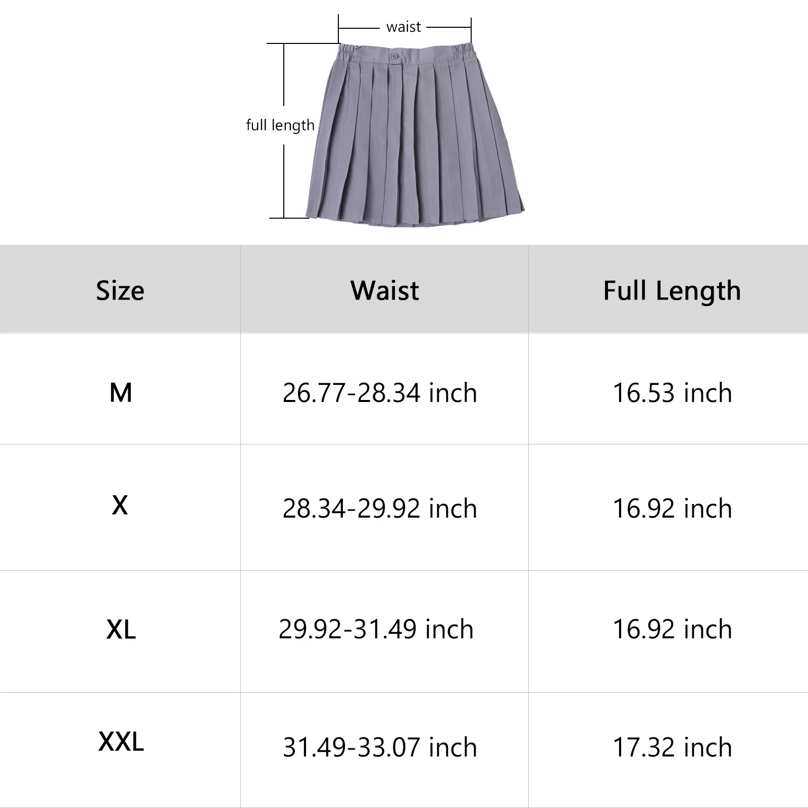 

Pleated Skirt Spandex Uniform Student Dress Uniforms Graduation Party School Grey