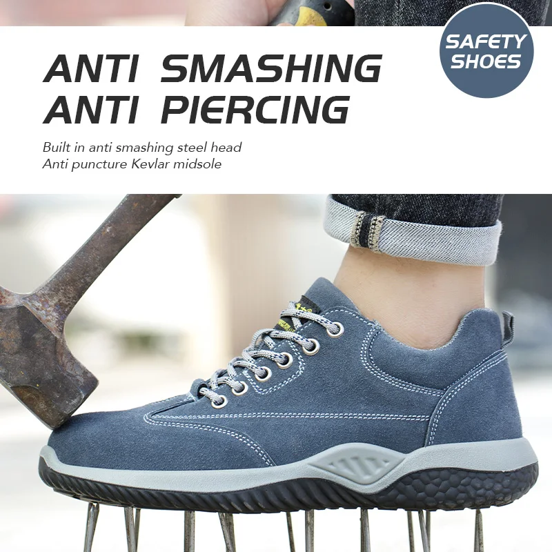 Men Safety Shoes Lightweight Steel Toe for Work for Workers Work Wear Free Shipping Industrial Safety Tennis Sneakers