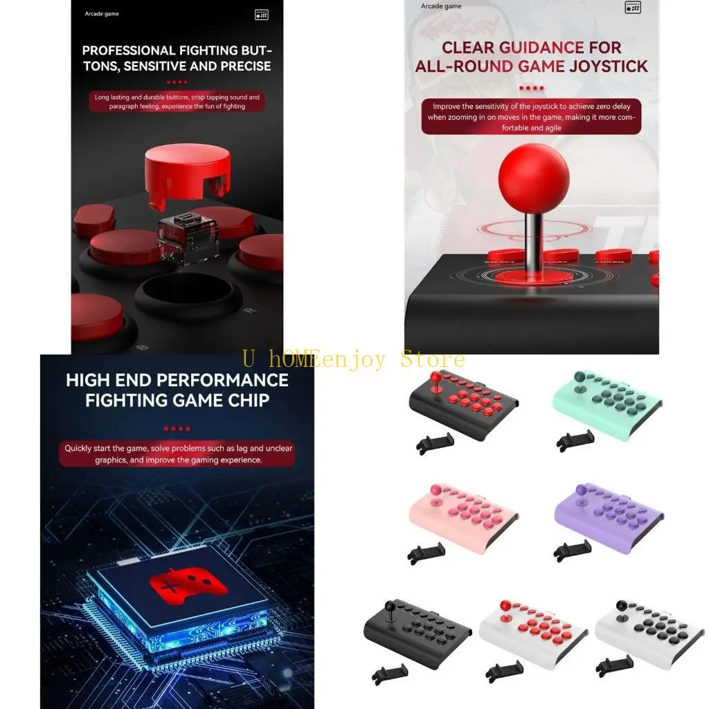 B0KF Arcade Console Joystick Control Device Game Joystick Rocker Fighting Controller