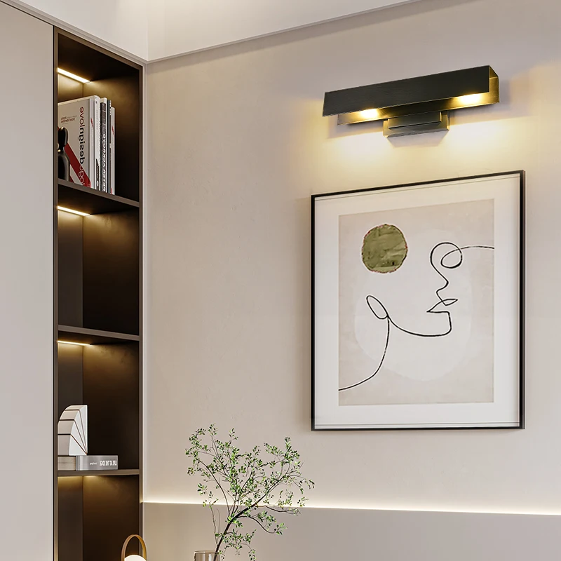 Lampu dinding kuningan gaya Modern, lampu depan cermin untuk kamar mandi, apartemen, Hotel, interior, perlengkapan lampu