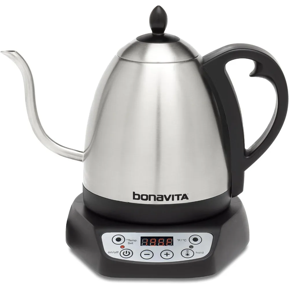 1L Digital Variable Temperature Gooseneck Electric Kettle for Coffee Brew and Tea Precise Pour Control, 6 Preset Temps