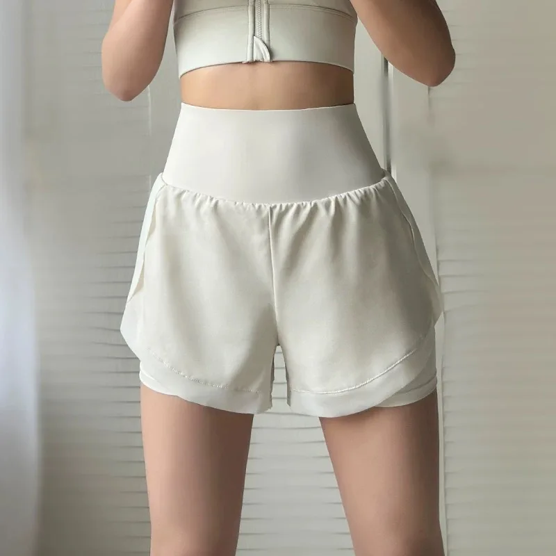 Anti-Exposure Sportshorts für Damen, Sommer-Lauf-, Fitness- und Yoga-Shorts, schnelltrocknend, locker geschnitten, für draußen geeignet, Tennis-Freizeit-Hotpants – Detail 4