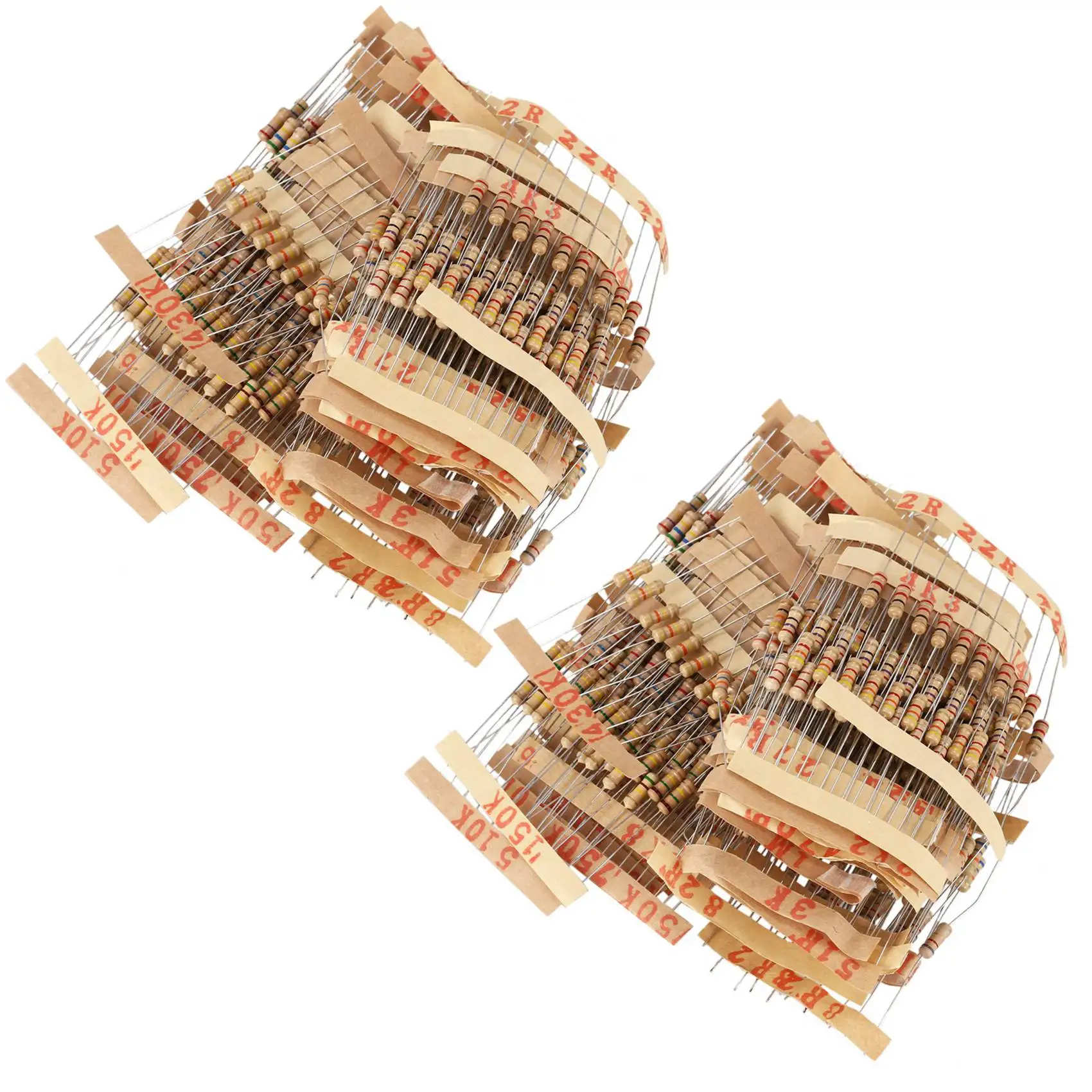 AS62 1000 قطعة 50 قيم 1/2 واط 0.5 واط 5% مقاومات فيلم الكربون مجموعة متنوعة #2