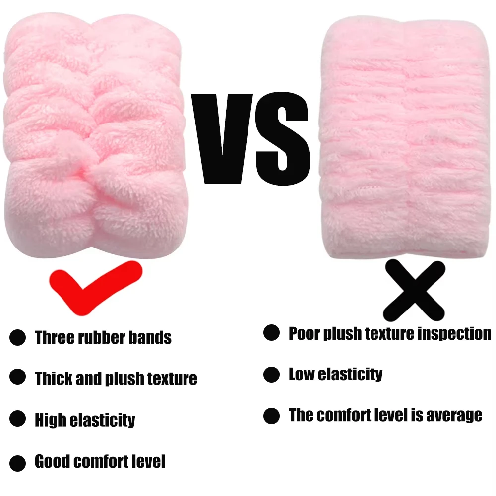 Makeup Headband Set Face Washing Headbands Wristband Tools 3pcs For Women Spa Washing Face Skin Care Hair Bands Tool Accessories