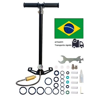 NUOGE 30mpa 4500Psi 4 étapes PCP pompe à main compresseur d'air haute pression 300bar actionné HPA réservoir chasse voiture vélo